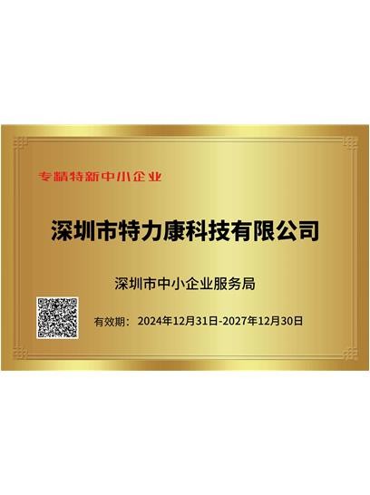 广东省“专精特新”证书
